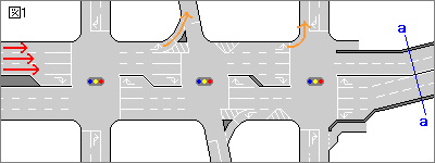 3車線から2車線